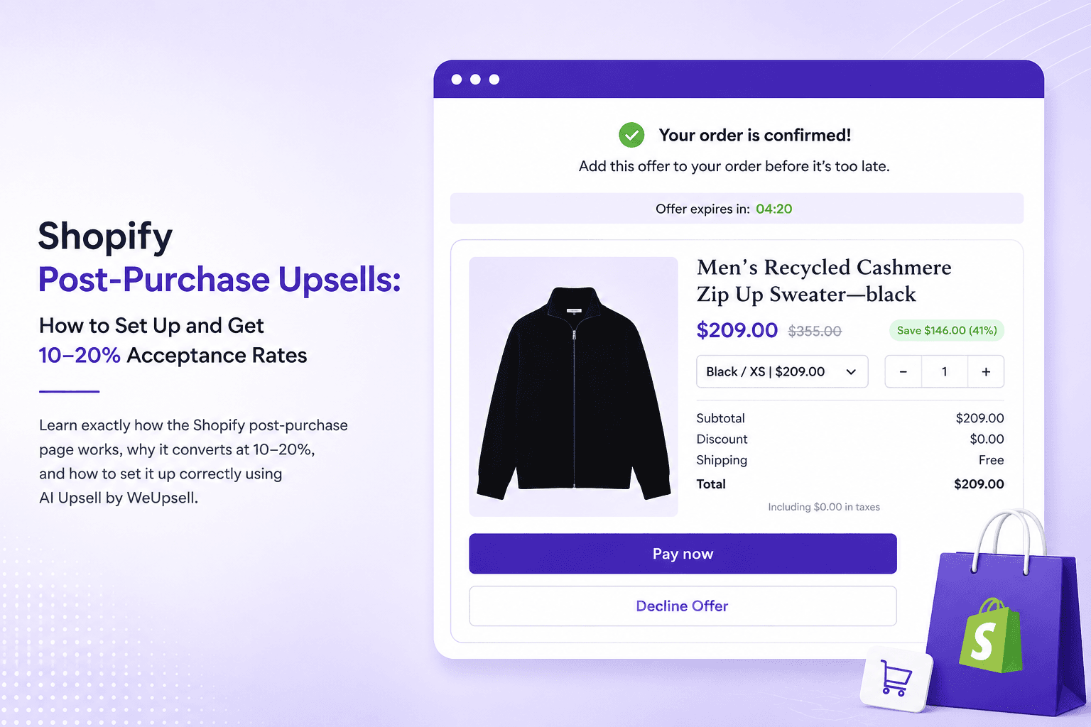 Shopify Post-Purchase Upsells: How to Set Up and Get 10–20% Acceptance Rates