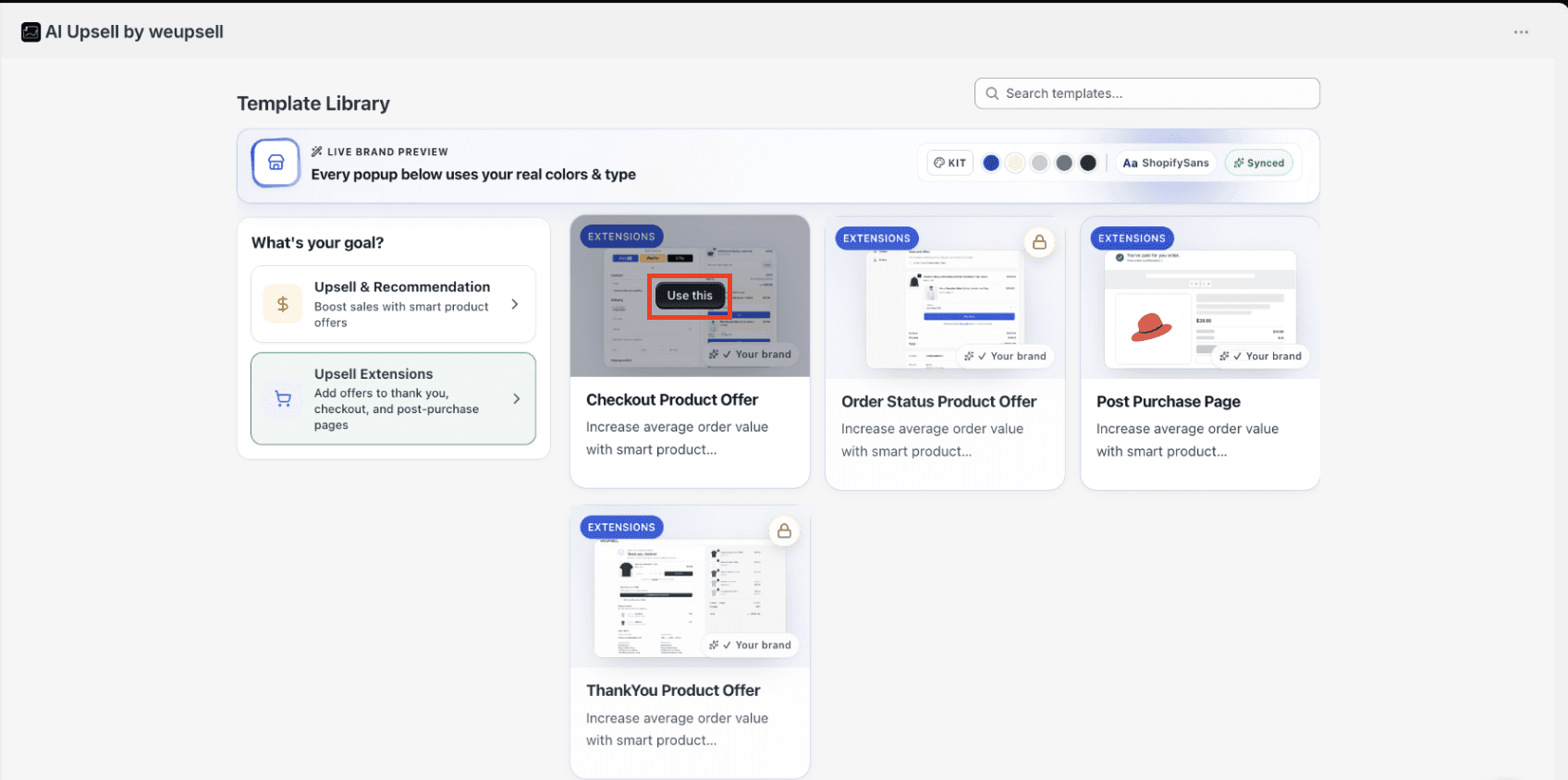 Step 1: Open Template Library