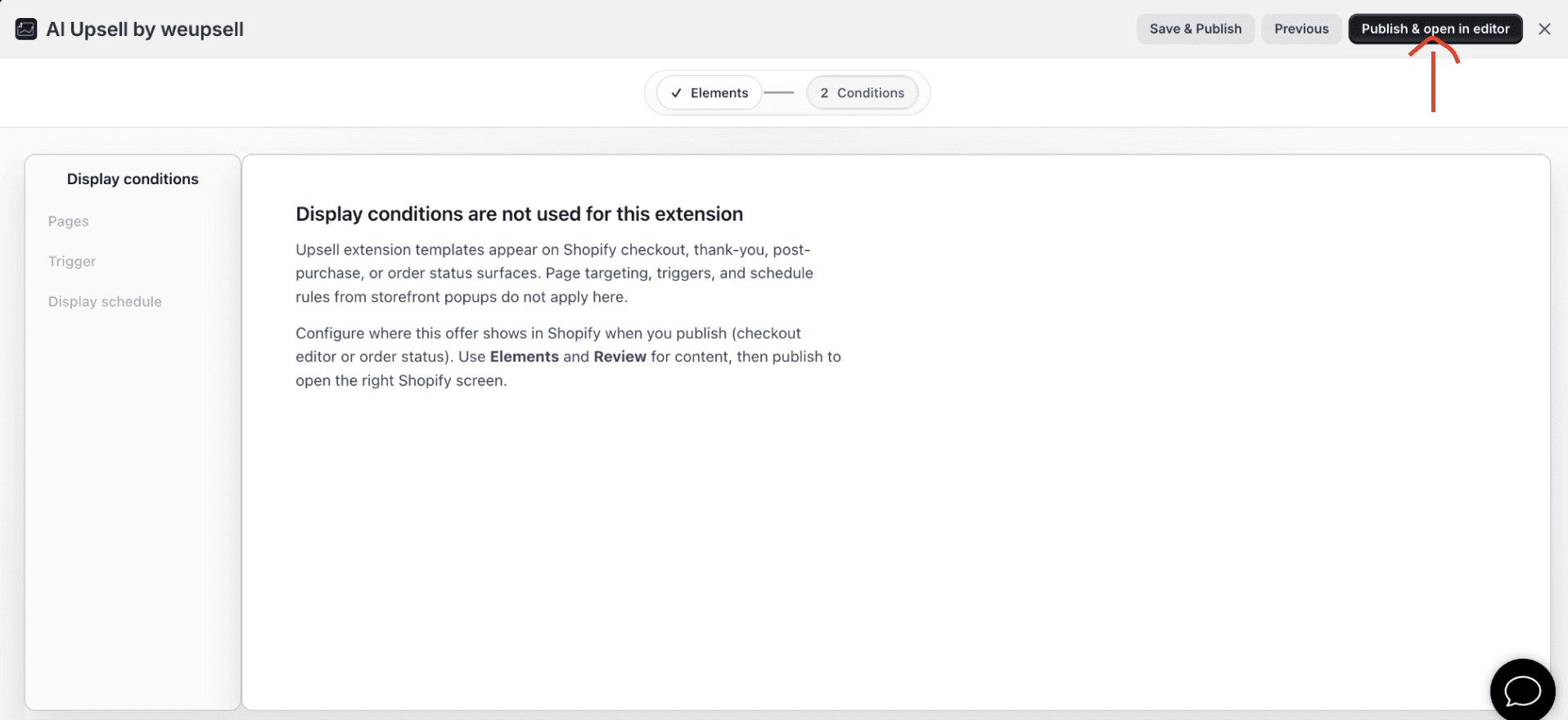 Step 3: Review Display Conditions