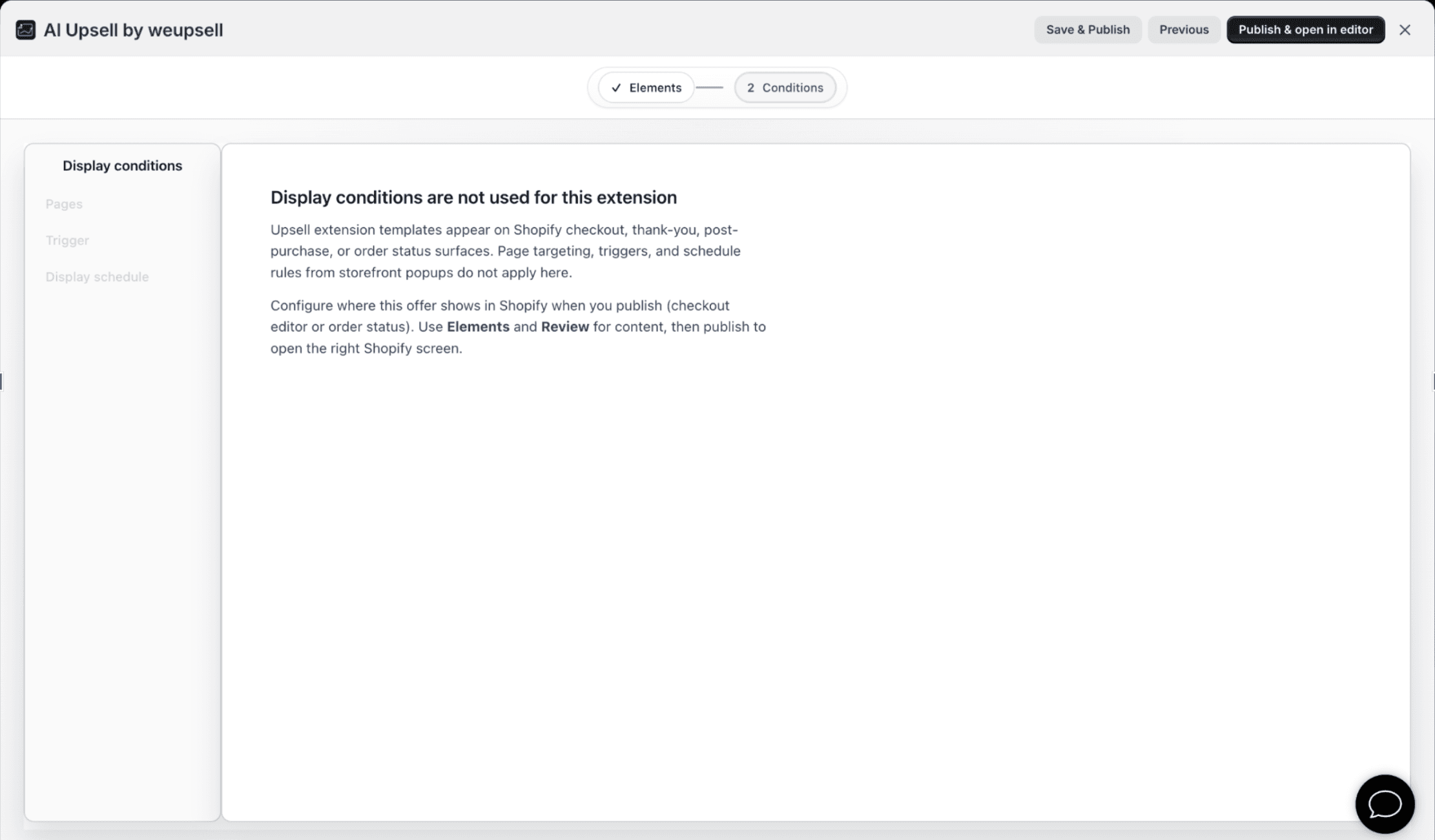 Step 3: Review Display Conditions