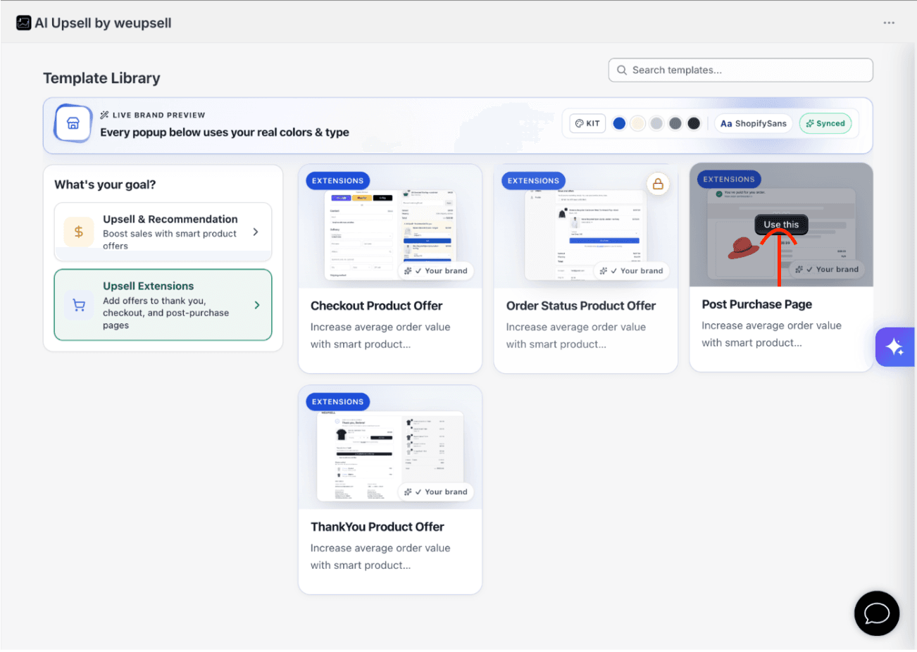 Step 1: Open Post Purchase Template