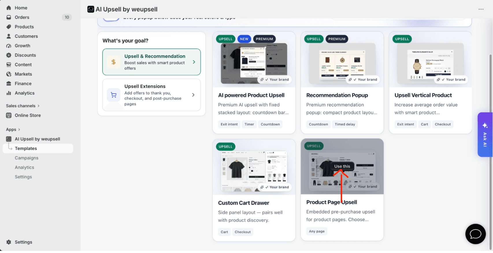 Step 1: Open Product Page Template