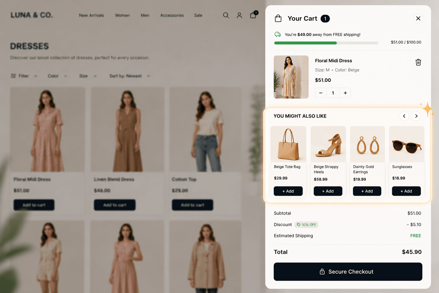 Increase Cart Value Before Checkout